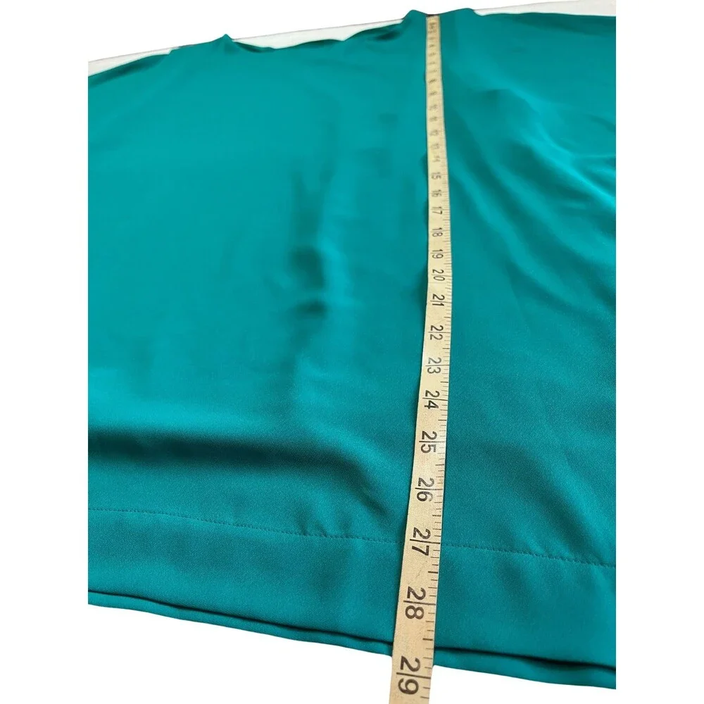 J. Jill Green Teal Blouse Size 3X Minimalist Workwear Resort Office Summer